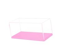 Qectial Vetrina Espositiva per Modellini di Auto in Acrilico Trasparente, Antipolvere, Espositore per Collezionisti di Pressofusi con Protezione Robusta, Rosa