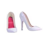 Qectial Women High Heels Scarpe Miniatura Accessori Figure Action Plastica Metallo Punta Classica Realismo Dettagliato Adatti per Esposizione Collezione, White