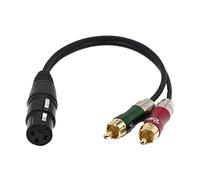 Qectial XLR Femmina Adattatore Cavo RCA Maschio Splitter Audio Unbalanced con Schermo Spiralato OFC E Plug a Due Poli Adatto per Collegare Mixer
