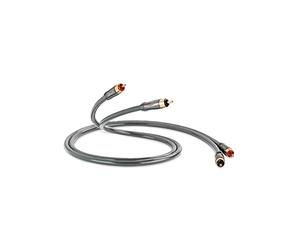 QED Performance Audio 40i, cavo audio stereo RCA per collegare 2 connettori phono a 2 phono, con tecnologia QED Solid Complementary Conductor™ e connettori RCA Anamate™ 3 m Nero