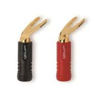 QED Screwloc ABS DUO SPADE connettori a vite a forcella 4mm 1rosso+1nero (COPPIA