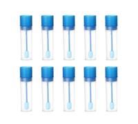 QEDBOJE 10 pezzi Provette per le Feci, Contenitori Sgabello in Plastica, Escrementi di Gatti e Cani con Cucchiaio per Laboratorio Educativo, per l'esame dei campioni di feci (15ml)