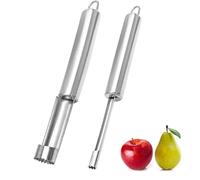 QEDBOJE 2 PCS Togli Torsolo Mela,Levatorsolo per Mele,Denocciolatore di ciliegie,Levatorsoli Mela in Acciaio Inox, Mela o Pera Core Remover Strumento con Manico,Lama Seghettata in Acciaio Inossidabile