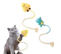 QEDBOJE 2 pezzi Giocattoli di Menta per Gatti, Giocattoli Interattivi per la Pulizia dei Denti e Contro l'Odore della Bocca, Giocattoli a Corda a Forma di Serpente