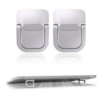 QEDBOJE 2 Pezzi Mini Supporto per Laptop, Portatile Alzacustro per Tastiera per Scrivania, Flessibile Supporto Laptop Invisibile, Alzata Laptop Adesivo Supporto per Computer (Argento)