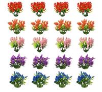 QEDBOJE 20 PCS Paesaggi Ciuffi D'Erba Modello Erba Statica Ciuffo Erba Ferroviaria Erba Modellismo Cespugli di Fiori Utilizzato per La Decorazione del Giardino di Paesaggio Ferroviario