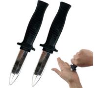 QEDBOJE 2PCS Coltelli da Pugnale a Scomparsa in Plastica Coltellini Finti con Lame Retrattili Giocattoli a Scatto Magici per Scherzi Trucchi Giochi per Bambino Bomboniere Carnevale Stile Classico