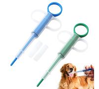 QEDBOJE 2Pcs Pet Pill Dispenser, Siringa per Animali da Compagnia, Animali Medici Dispenser, Animali Medici, Dispenser con 4 Punte Morbide Riutilizzabili per Gatti Cani