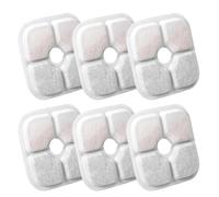 QEDBOJE 6 pezzi Filtri Fontanella per Gat Quadrato, Filtri Fontana Gatto con Carbone Attivo, Sistema Di Filtraggio Triplo, Filtro Di Ricambio per Fontana Compatibile con 2,5L Pi-xi