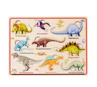 QEDBOJE Puzzle in Legno per Bambini Puzzle di Dinosauro Giocattolo per Ragazzo o Ragazza, Regalo di Compleanno