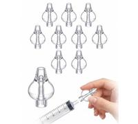 QEDBOJE Set da 10 beccucci morbidi per lavaggio nasale, ricambi in silicone, riutilizzabili, compatibili con il lavanasale in silicone (modello trasparente)