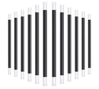 QEDBOJE Set di 12 Bacchetta Magica in Plastica Nera e Bianca Design Classico Bacchetta da Mago per Travestimento Adulti Accessori per Mago Magico Spettacolo Feste Party (24,5cm) (Bianco e Nero)