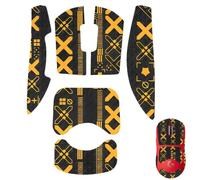 QEDBOJE Set di pezzi Mouse Grip Tape Compatibile con Logitech G Pro X Superlight e 2 - Assorbe il sudore, Antiscivolo, Adesivo - Migliora il controllo e la manovrabilità (Nero e Oro)