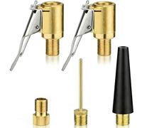 QEDBOJE Set Valvola Multifunzionale, 5 Pezzi, Compatibile con Bosch EasyPump, Presta per Bicicletta, Kit Adattatore con Leva da 8mm Auto, Mandrino ad Aria in Ottone e Pneumatica