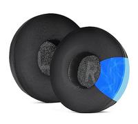 QeeFop 1 Paio Cuscinetti di Ricambio di Raffreddamento Compatibili con JBL T450BT/T500BT/Tune 600BTNC/JR300 con Gel Memory Foam (Negro)