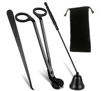 QeeHeng Candela Snuffer,Candle Trimmer Wick,Wick Dipper,3 in 1 Candela Set Trimmer Set Candle Tool Accessori, Elegante Regalo Presente per Amanti delle Candela (Nero)