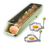 QeeHeng Contenitore per uova per frigorifero, scatola automatica per uova di rotolamento con 2 set di anelli per uova, porta uova fresche per frigorifero con coperchio,organizer per uova di casa