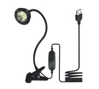 QeeHeng Tortoise Lamp, UVA UVB Basking Light per Rettili Apparecchio di Luce, 360 ° Rotable Lamp Metallo Holder per Tartaruga Acquario Serbatoio Lampade di Riscaldamento,USB Upgrade Plug