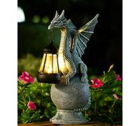 Qeeman Drago su palla statue: decorazione da giardino decorazioni per esterni statuetta artistica per patio, balcone, cortile, prato