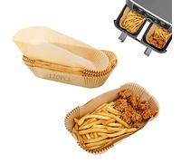QEEQPF 120 fodere per friggitrice ad aria, foderate con pergamena, antiaderenti, carta da forno a microonde, accessori per friggitrice ad aria a doppia zona