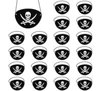 QEEQPF 20 toppe in feltro per occhi da pirata, toppe per un occhio, toppe per occhi di capitano scheletro, per Halloween, puntelli di scena, maschere in maschera, cosplay