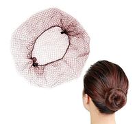 QEEQPF 25 Reti per capelli marroni, reti per capelli invisibili, reti per capelli stretch, 50cm