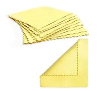 QEEQPF Confezione da 15 Panni per la Pulizia dei Gioielli Panno per lucidare Giallo antiruggine e antiossidazione Panni per la Pulizia dei Gioielli per Perle d'oro, Platino e Argento 8 x 8 cm
