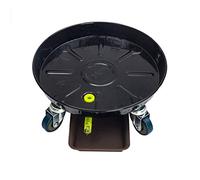 QEETRH Carrello portavasi con Ruote, Supporto con Ruote Regolabile, Multicolore, 22-28, for Interni/Esterni(Black,25)