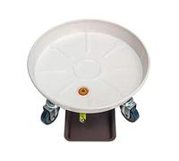 QEETRH Carrello portavasi con Ruote, Supporto con Ruote Regolabile, Multicolore, 22-28, for Interni/Esterni(White,28)