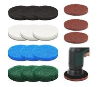 QEEYON 15 Pezzi Spazzole per Pulizia Bosch Universal Brush, Pad di Pulizia Elettrica per Bosch,Spazzola per La Pulizia Della Batteria Compatibile Con Bosch Home and Garden 6033