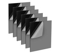 QEEYON 6 Pezzi Pannello in Acrilico Nero, Fogli 1mm, Tavole di Plastica per Cornice, Pannelli per Cornici Fotografiche, Esposizioni di Progetti, Pittura (29,7 x 21 cm)