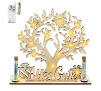 QEEYON Albero dei Soldi in Legno con Catena Luminosa a LED, Albero Della Vita Regalo di Matrimonio di Compleanno, Regalo di Denaro, Confezione per Uomini e Donne