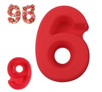 QEEYON Stampo Torta Numero 6/9, 25.5cm Grande stampo numeri silicone, Stampo per Torta con Numero 3D, Stampo per Torta a Forma di Numero Adatto per Compleanni Matrimoni Feste