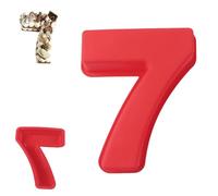 QEEYON Stampo Torta Numero 7, 25.5cm Grande stampo numeri silicone, Stampo per Torta con Numero 3D, Stampo per Torta a Forma di Numero Adatto per Compleanni Matrimoni Feste