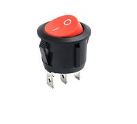 QEFHSVVZE Interruttore 10pcs CD1-105 Interruttori Rocer for Barche Rotonde Mini Interruttore Rocer ON-off a 2/3 Pin Bianco Rosso Mini Rotondo -(3Pins Red-2 Postion)