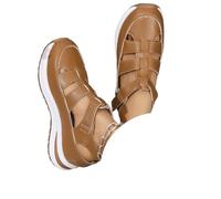 QEFRETH Scarpe con zeppa a punta chiusa da donna sandali con zeppa con piattaforma per le donne scarpe ortopediche con supporto dell'arco suola morbida spessa scava fuori traspirante sandali chiusi