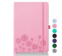 Qefuna Taccuino Diario Per Donne, Taccuino A5 In Pelle Per Lavoro, 200 Pagine Diario Di Viaggio Per Donne Uomini Con Portapenne E Nastro, 5.78"×8.34" (Rosa)