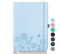 Qefuna Taccuino Diario Per Donne, Taccuino A5 In Pelle Per Lavoro, 200 Pagine Diario Di Viaggio Per Donne Uomini Con Portapenne E Nastro, 5.78"×8.34"(Blau)