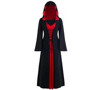 QEKFDOV Abbigliamento medievale da donna, costume rinascimentale da donna, abito gotico per carnevale Halloween