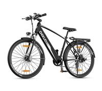Qekud Bicicletta elettrica 27M204, bicicletta elettrica da 27,5", con batteria agli ioni di litio da 36 V, 12,5 Ah, motore da 250 W, portata fino a 100 KM in modalità ibrida, nero
