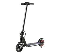 Qekud S5 - Monopattino elettrico pieghevole per bambini, con illuminazione a LED, 6,5", fino a 14 km/h, per 6-14 anni, colore: Nero