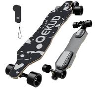 Qekud Skateboard elettrico per adulti e ragazzi - Motore 1800 W 4 modalità di velocità - Telecomando con OLED con display - Nero