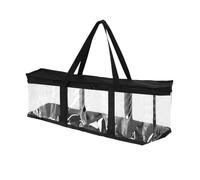 QELLON Borse per DVD CD DISCO Fumetti File Giocattolo Vestiti Maniglia Organizzatore Grande Trasparente Tote Case Casa Organizzazione 61x15x21cm