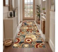 Qemgrste Tappeto Runner Ingresso Vintage Passatoia Cucina 80 x 280 cm Moderno Antiscivolo Lavabile Motivo Geometrico Tappeto Runner Lungo per Corridoio Ufficio Entrata Casa Cucina da Ingresso