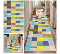 Qemgrste Vintage Tappeto Corridoio Tappeti Cucina Antiscivolo Lavabile in Lavatrice Tapette Camera da Letto Scendiletto Tappeto Ingresso Interno Tappeto Corridoio Tappeti Runner Passatoia 70 x 350 cm