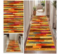 Qemgrste Vintage Tappeto Corridoio Tappeti Cucina Antiscivolo Lavabile in Lavatrice Tapette Camera da Letto Scendiletto Tappeto Ingresso Interno Tappeto Corridoio Tappeti Runner Passatoia 60 x 430 cm