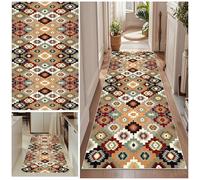 Qemgrste Vintage Tappeto Corridoio Tappeti Cucina Antiscivolo Lavabile in Lavatrice Tapette Camera da Letto Scendiletto Tappeto Ingresso Interno Tappeto Corridoio Tappeti Runner Passatoia 90 x 480 cm