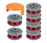 QENETY Bobina di ricambio per decespugliatore, compatibile con Gardena Turbo Trimmer SmallCut articolo 2401, 0,063"/1,6 mm per bobina 5364-20, con copertura 05328-20 (7 pezzi)