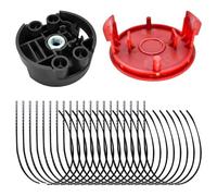 QENETY F016800431 Linea decespugliatore, compatibile con Bosch AFS 23-37 decespugliatore, 37 cm x 3,5 mm Bosch Strimmer Line con testa di taglio F016F04839, copertura bobina F016F04841 (22 pezzi)