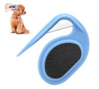 QEOTOH Grooming Knife for Long-Haired Pets - Remove Clumps, Mini Portable Pet Hair Trimmer Grooming Comb for Removing Tangled And Loose Hair, Multifunctional Pet Grooming Tools (Blue 1PC)